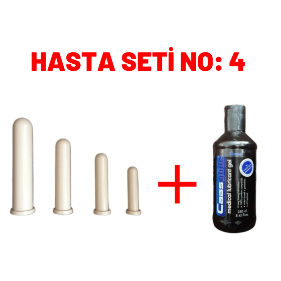 Kadın Hasta seti no:4 plastik Dilatör ve lubricant